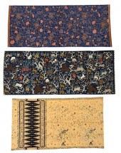 THREE JAVA BATIK WOVEN TEXTILE