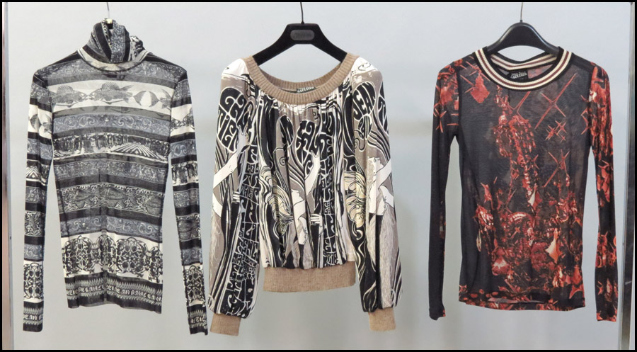 THREE JEAN PAUL GAULTIER TOPS. Size