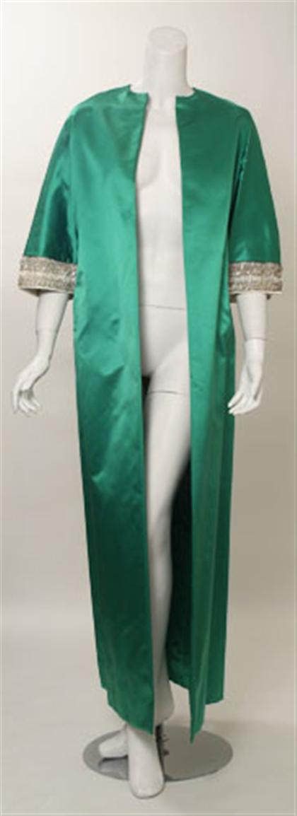 Three jewel-tone silk opera coats