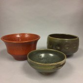 THREE JUGTOWN ART POTTERY BOWL