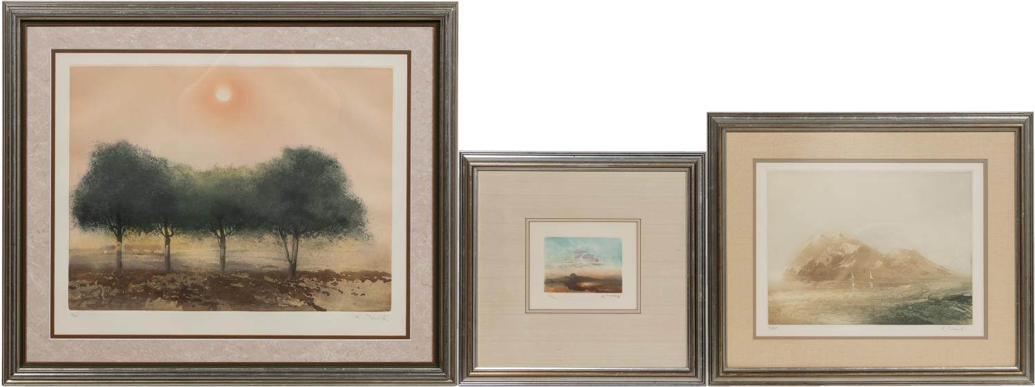 THREE KAIKO MOTI LANDSCAPE COLOR