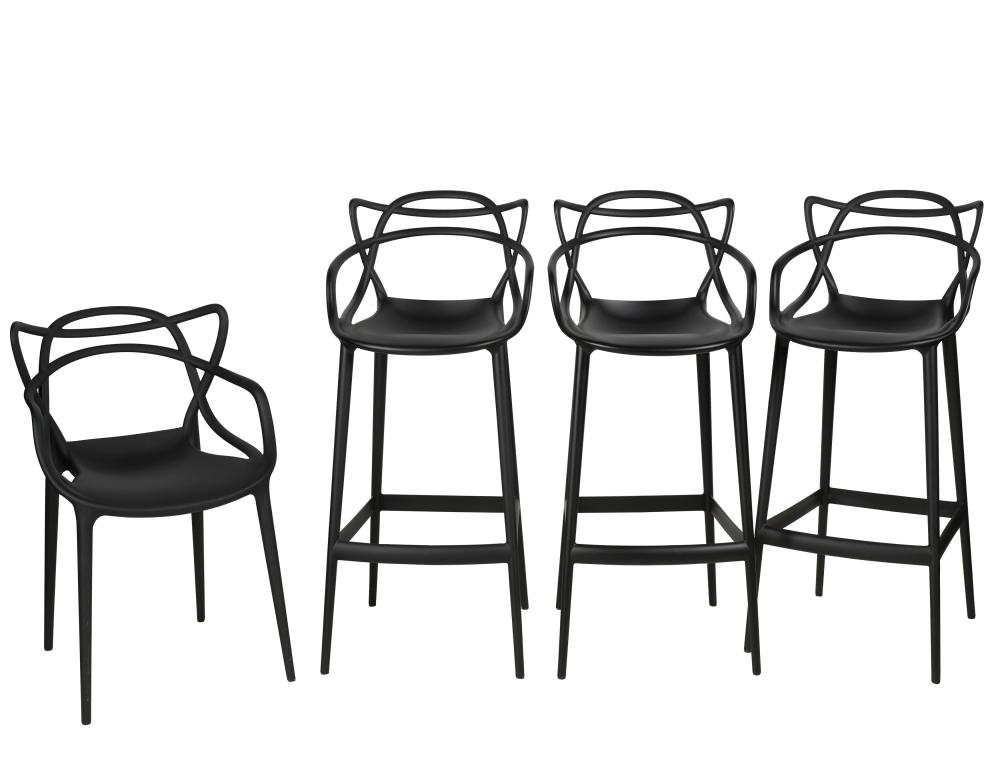 THREE KARTELL "MASTERS" BARSTOOLS