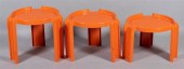 THREE KARTELL ORANGE PLASTIC S