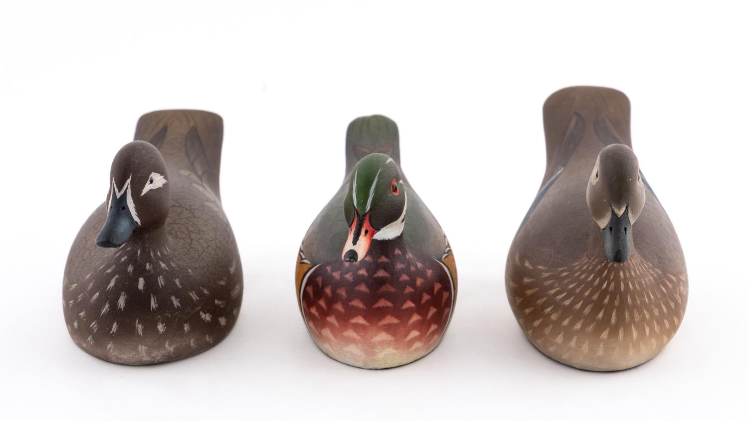 THREE KEN HARRIS MINIATURE DUCK
