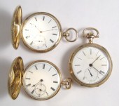 THREE KEY WIND POCKET WATCHES