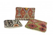 THREE KILIM PILLOWS SMALL TEAR