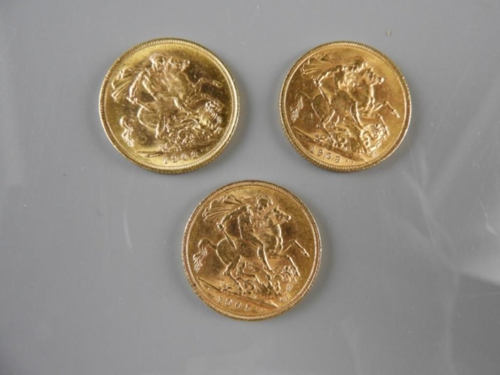 THREE KING EDWARD VII GOLD
