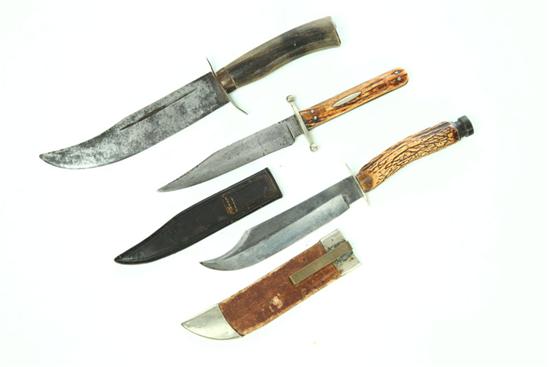 THREE KNIVES.  American and English