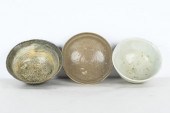 THREE KOREAN CERAMIC BOWLSthe