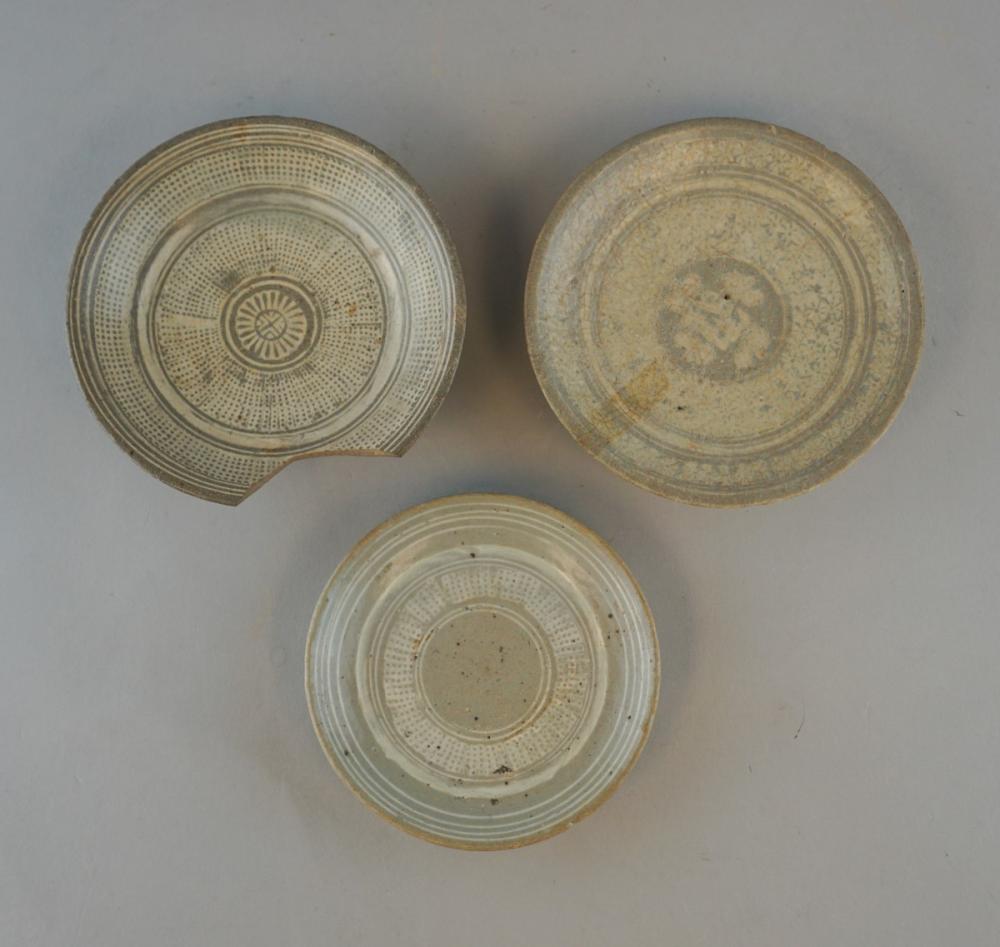 THREE KOREAN PUN'CHONG CELADON