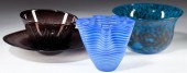 Three Kosta Boda Art Glass Bow
