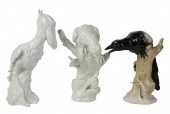 THREE KPM PORCELAIN BIRD FIGUR