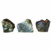 THREE LABRADORITE MINERAL STON