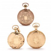 THREE LADY'S ANTIQUE GOLD HUNT
