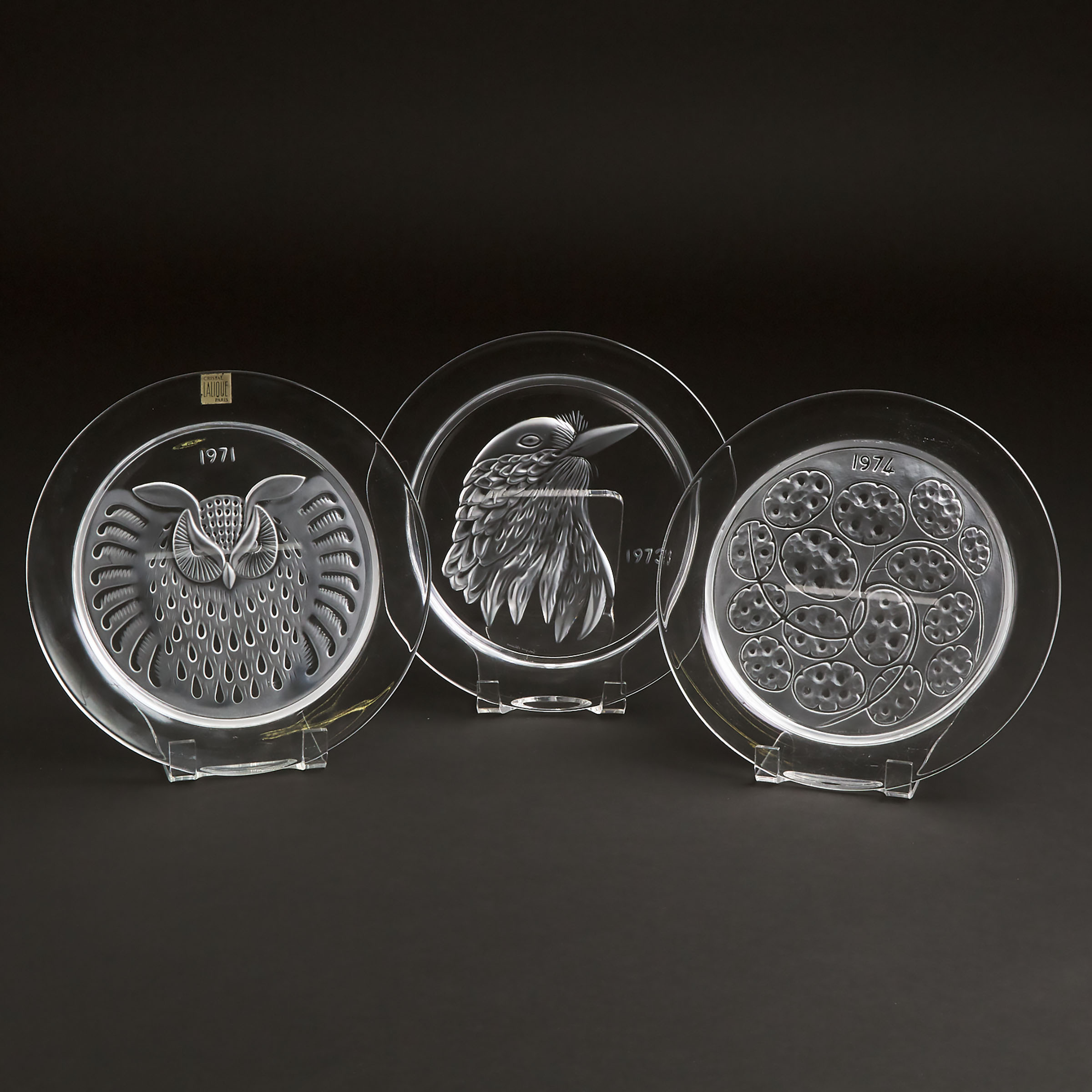 Three Lalique Annual Collectors'