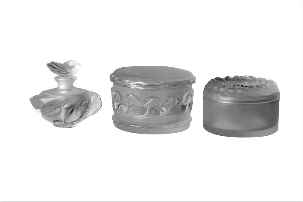 THREE LALIQUE DRESSER