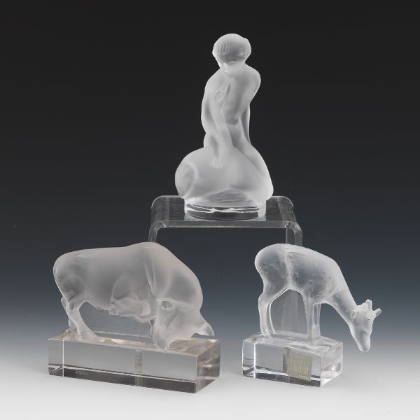 THREE LALIQUE FIGURINES  Including: