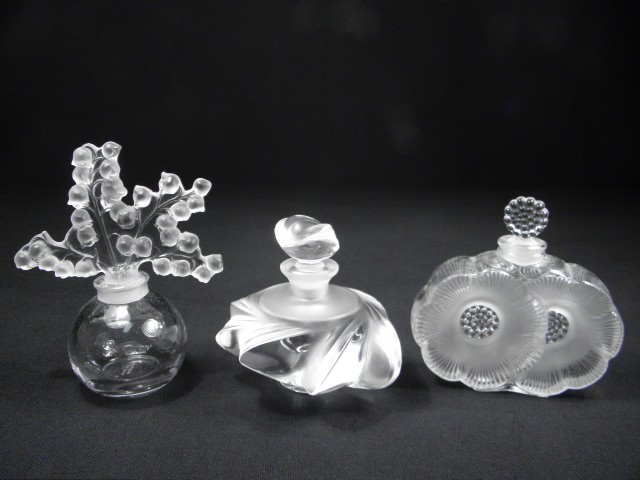 Three Lalique French crystal