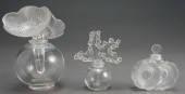 THREE LALIQUE PARTIAL FROSTED