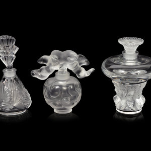 Three Lalique Perfume Bottles  