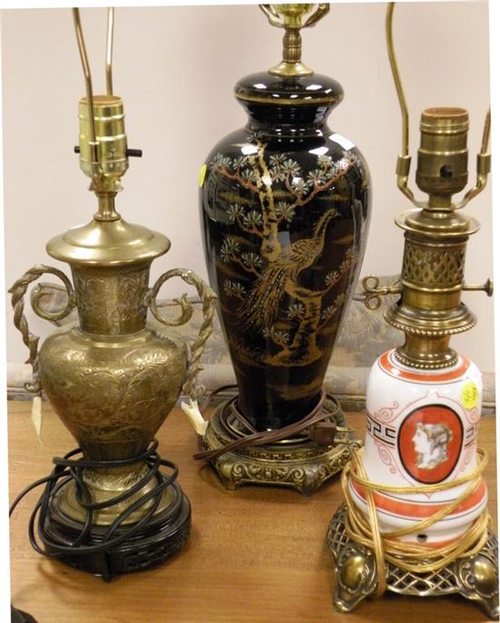 Three lamps: an Oriental style