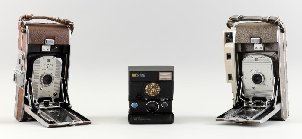 THREE LAND CAMERAS , 1) POLAROID