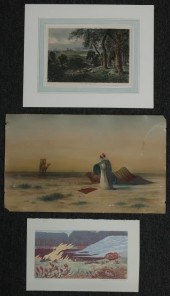 Three landscape prints to incl