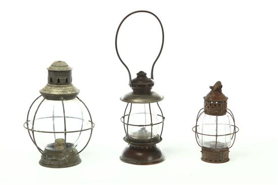 THREE LANTERNS.  American  mid 19th