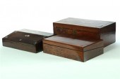 THREE LAPTOP DESKS.  European