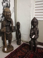 THREE LARGE AFRICAN TRIBAL WOO