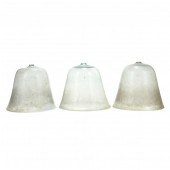 THREE LARGE ANTIQUE BLOWN GLAS