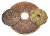 THREE LARGE CARVED HARDSTONE C