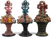 THREE LARGE CAST IRON DOORSTOP