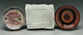 Three large ceramic plates, bo