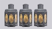 Three large Chinese metal or p