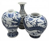 THREE LARGE CHINESE PORCELAIN