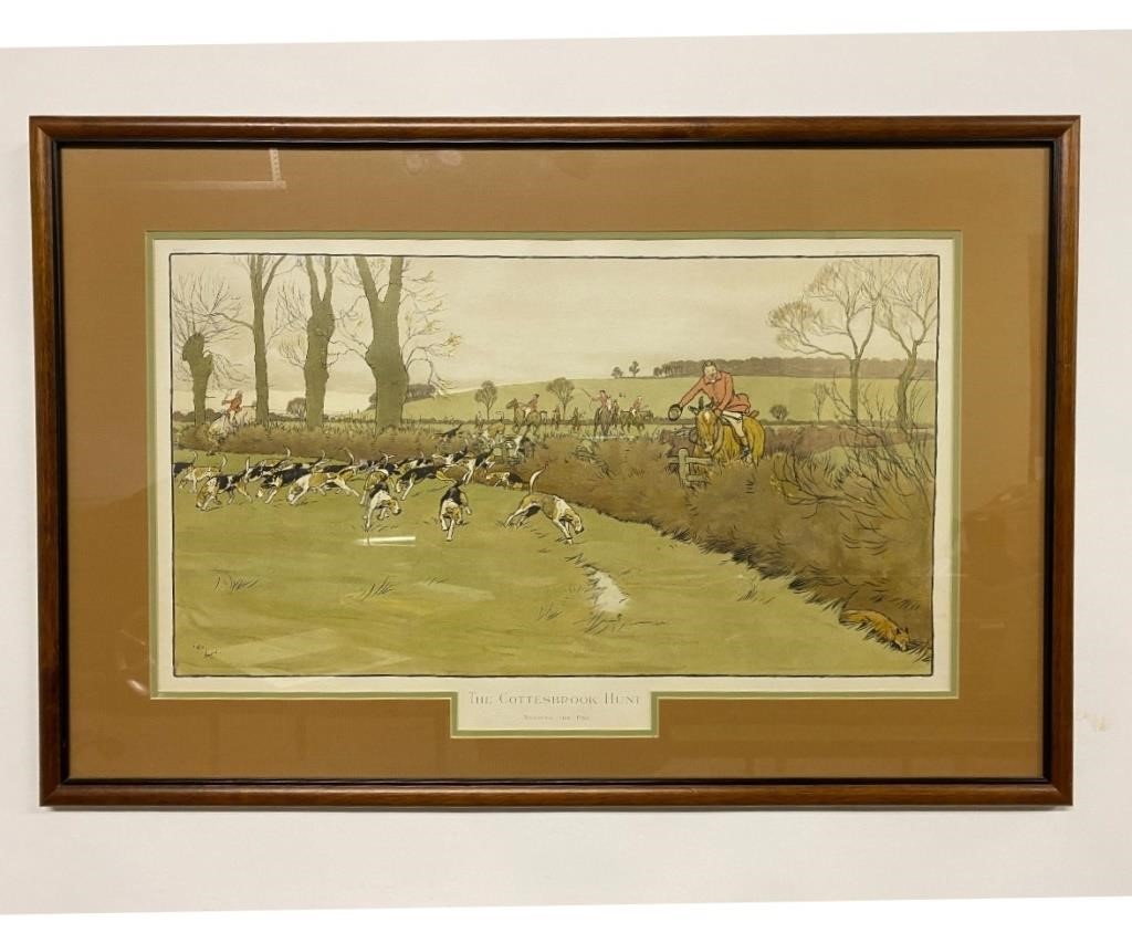 Three large framed and matted Cecil
