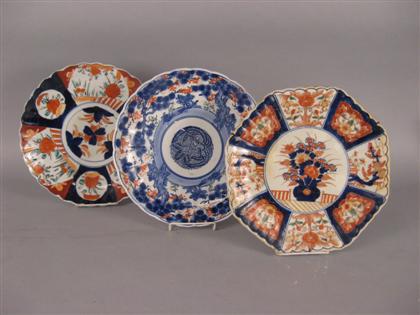 Three Large Japanese Imari plates