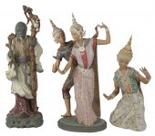 THREE LARGE LLADRO PORCELAIN F
