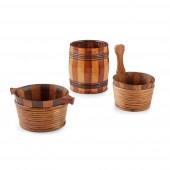 THREE LARGE SCOTTISH TREEN WAR
