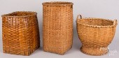 THREE LARGE SPLINT BASKETSThre