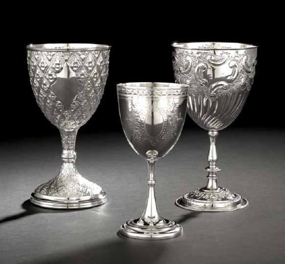 Three Large Victorian Silverplate