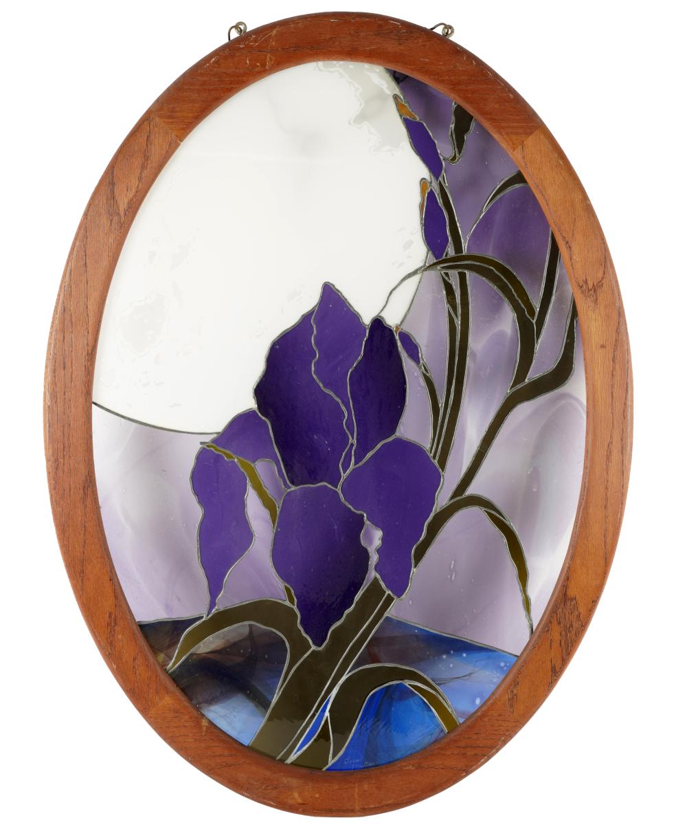 THREE LEADED STAINED GLASS