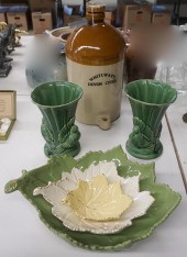 THREE LEAF-FORM SERVING DISHES