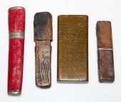 THREE LEATHER & A LACQUER-CASE