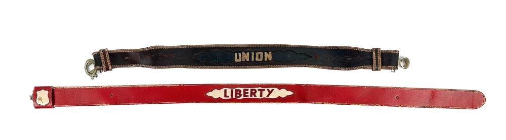 THREE LEATHER FIRE BELTS