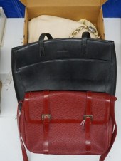 THREE LEATHER SHOULDER BAGS (C
