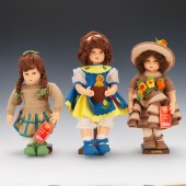 THREE LENCI DOLLS IN BOXES 16"