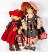 THREE LENCI DOLLSThree Lenci d