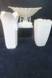 THREE LENOX CREAM COLOR, GOLD